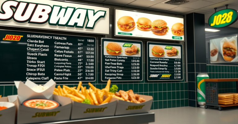 Subway Series Menu With Prices For 2026