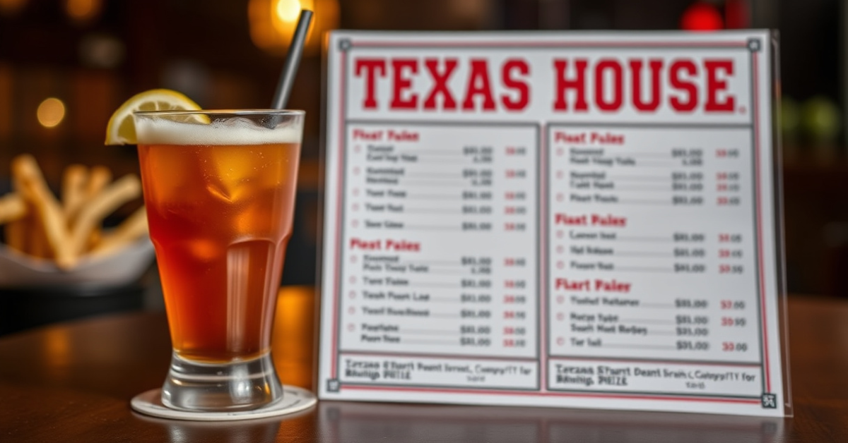 Texas Roadhouse Drink Menu With Prices For 2026