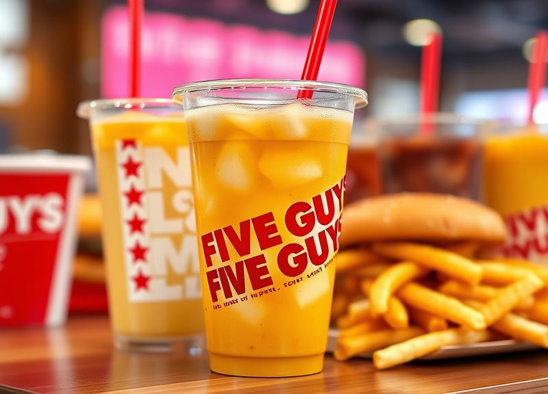 Are there caffeine-free drink options at Five Guys?