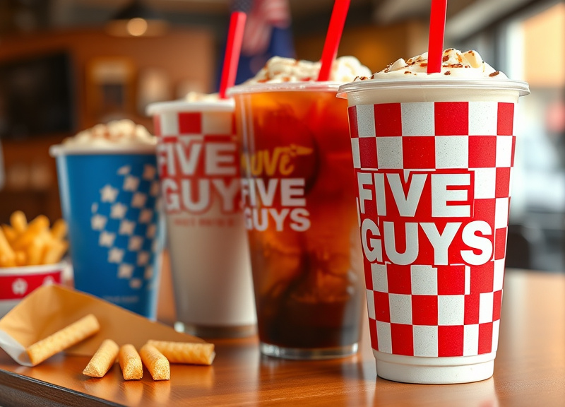 Does Five Guys offer any hot drink options?